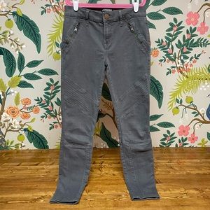 Express Gray Moto Ankle Legging